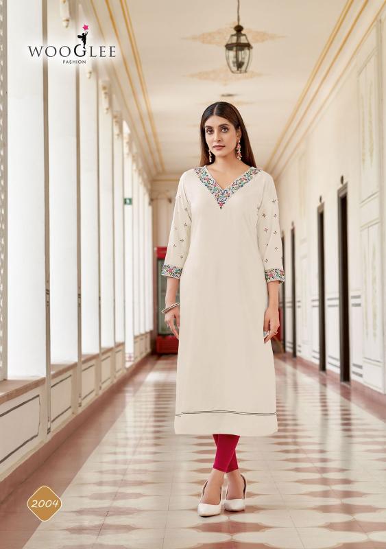 Wooglee Veera Heavy Rayon Hand Work Wholesale Kurti market in Mumbai