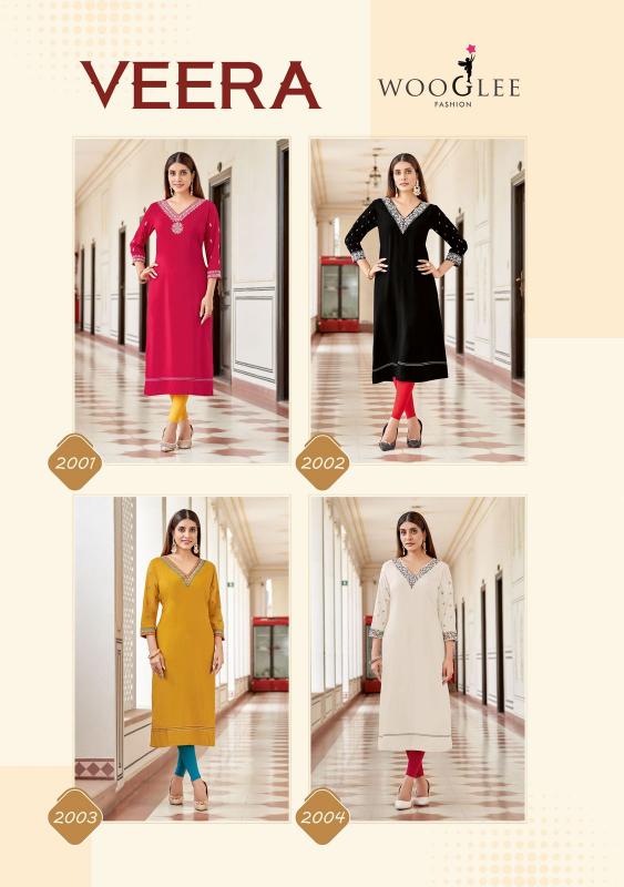 Wooglee Veera Heavy Rayon Hand Work Wholesale Kurti market in Mumbai