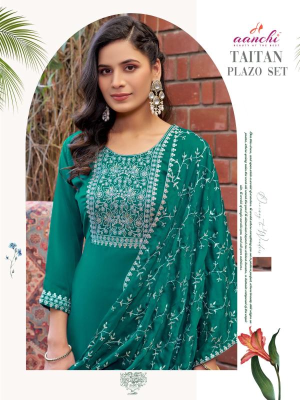 AANCHI TAITAN KURTI  PLAZO WITH DUPATTA SET CATALOGUE ONLINE WHOLESALE 