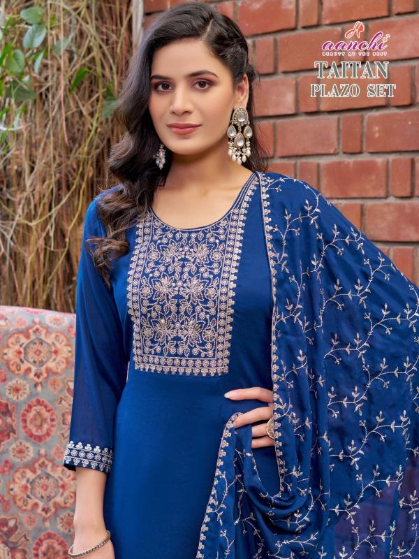 AANCHI TAITAN KURTI  PLAZO WITH DUPATTA SET CATALOGUE ONLINE WHOLESALE 
