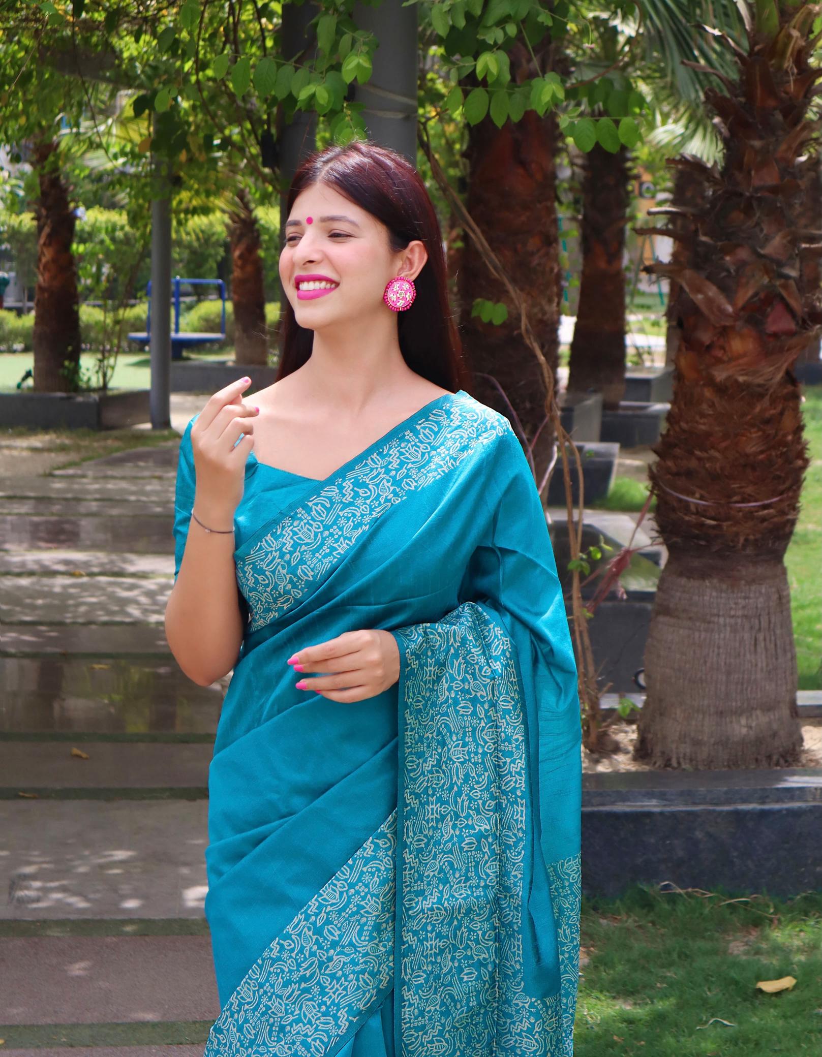 AKSHARA BANGLORI SILK KALAMKARI SAREE WHOLESALE SURAT MARKET