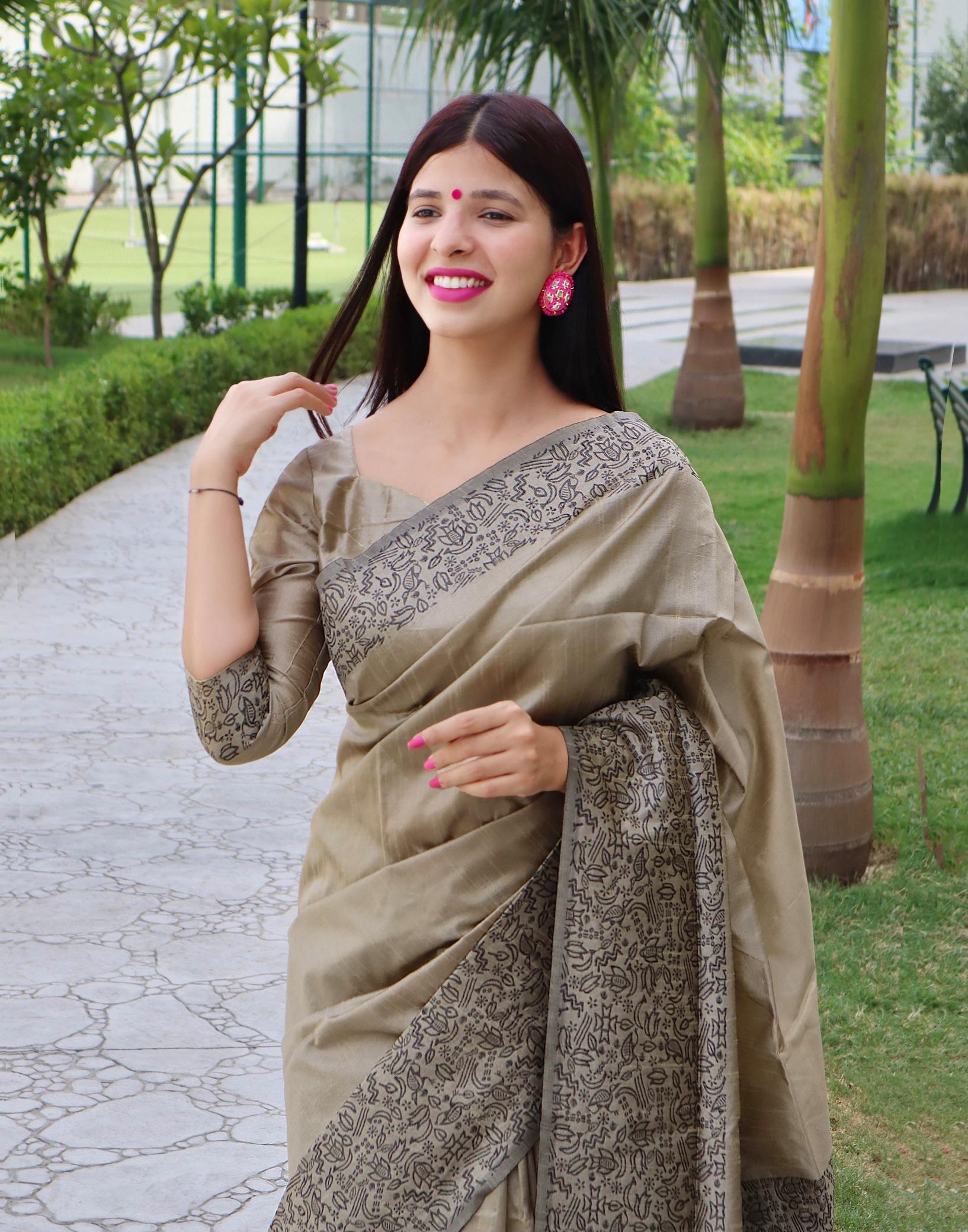 AKSHARA BANGLORI SILK KALAMKARI SAREE WHOLESALE SURAT MARKET