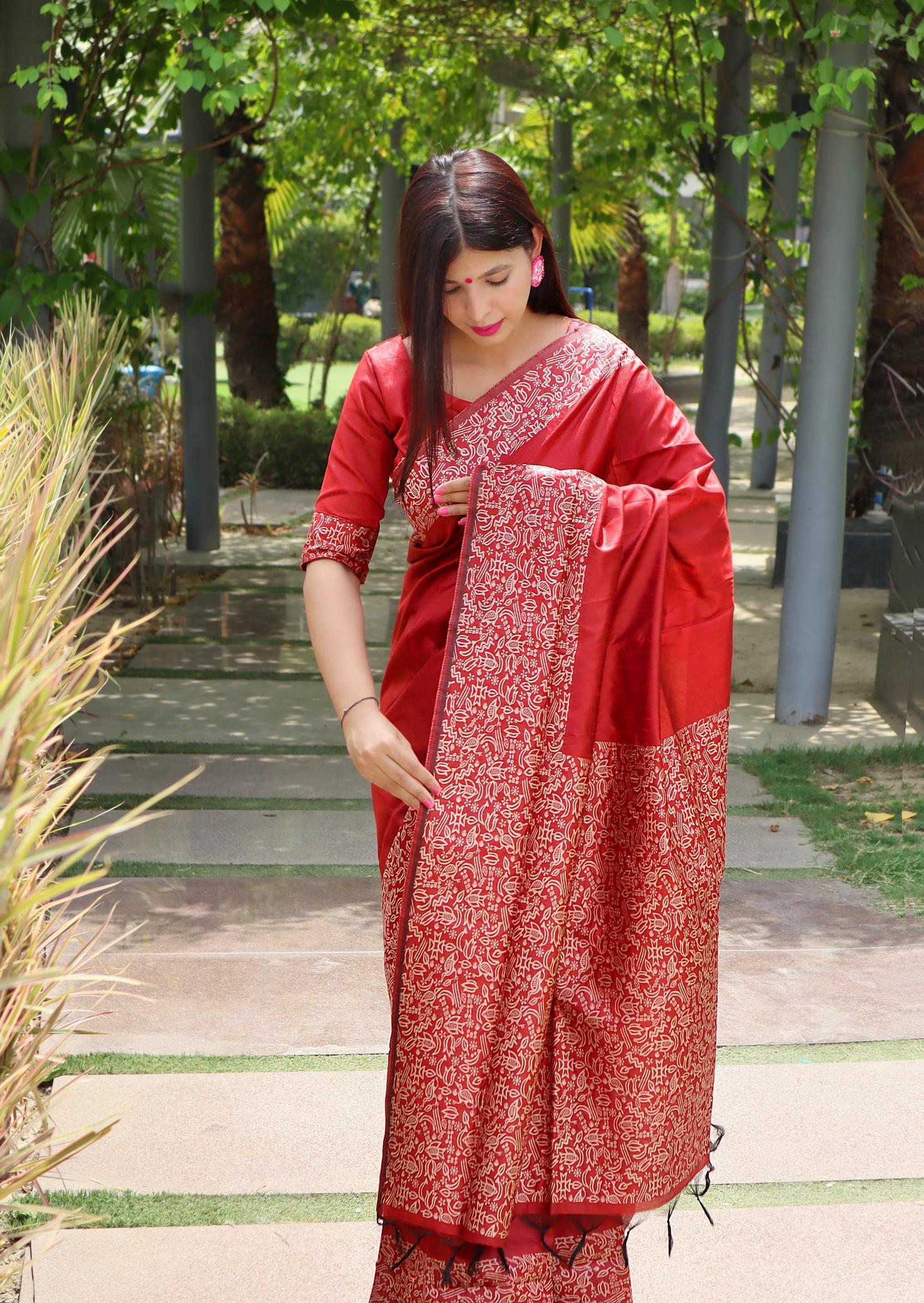 AKSHARA BANGLORI SILK KALAMKARI SAREE WHOLESALE SURAT MARKET