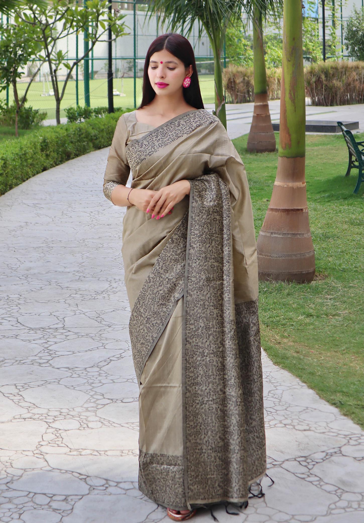 AKSHARA BANGLORI SILK KALAMKARI SAREE WHOLESALE SURAT MARKET