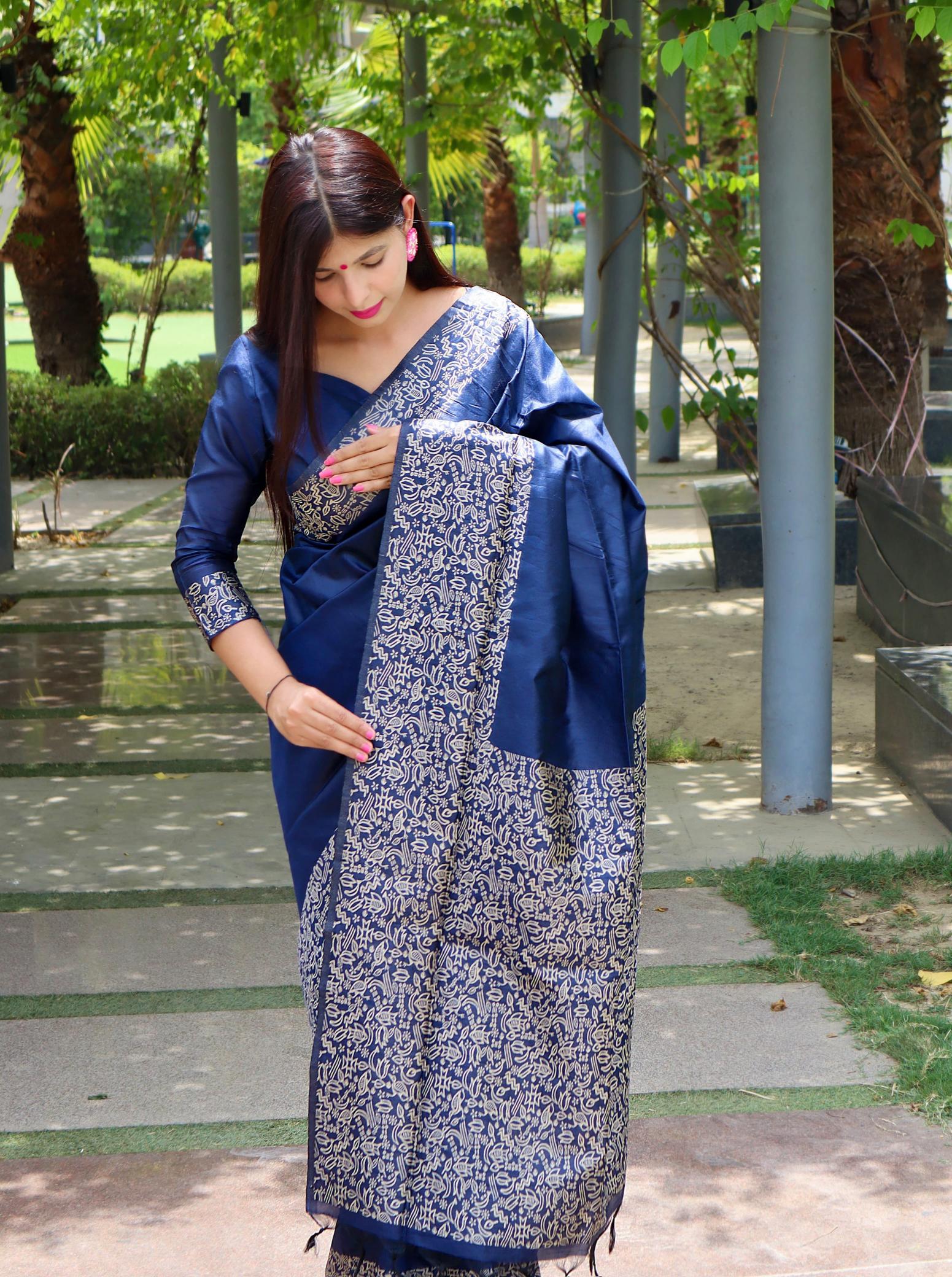 AKSHARA BANGLORI SILK KALAMKARI SAREE WHOLESALE SURAT MARKET
