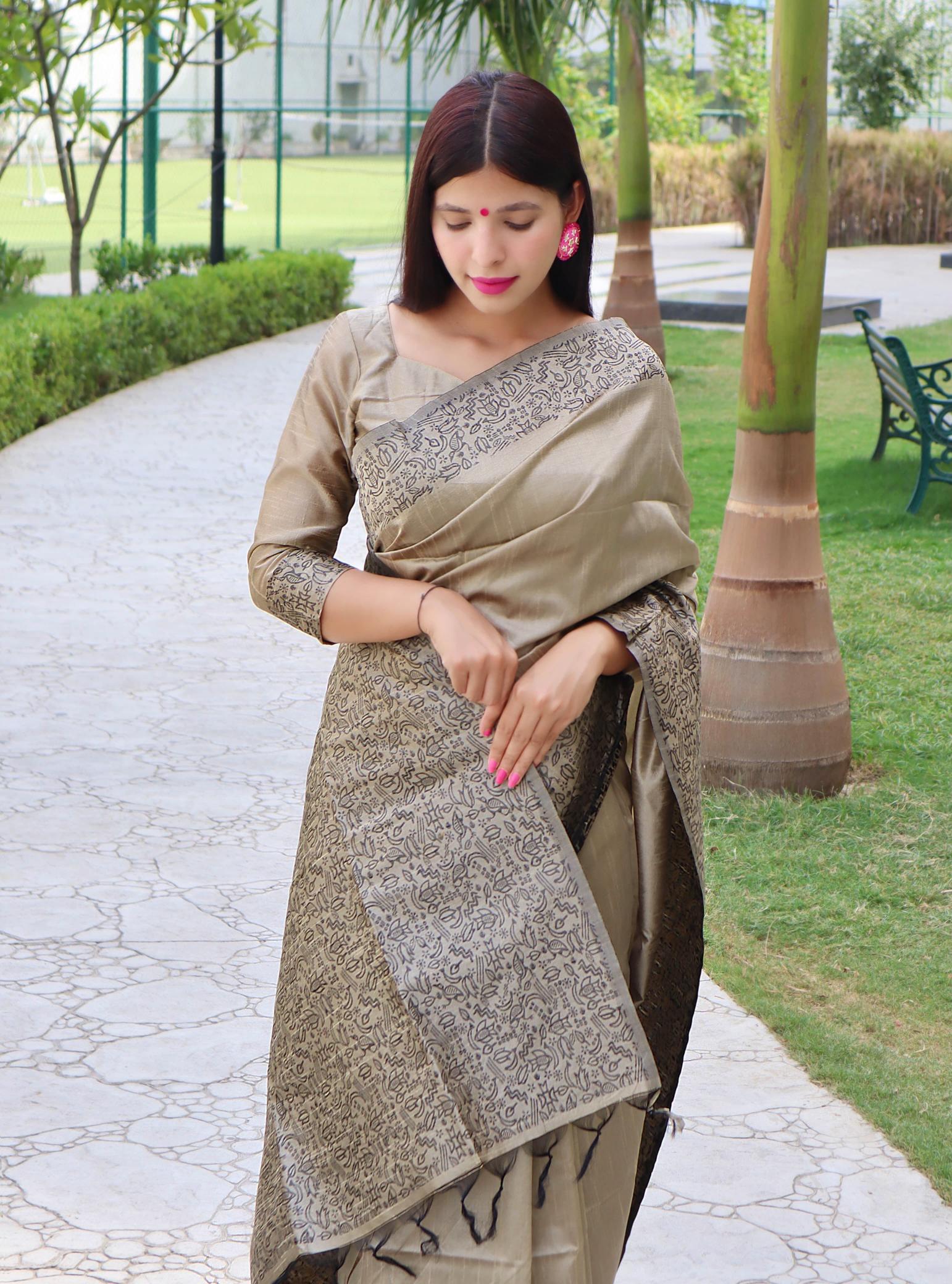 AKSHARA BANGLORI SILK KALAMKARI SAREE WHOLESALE SURAT MARKET