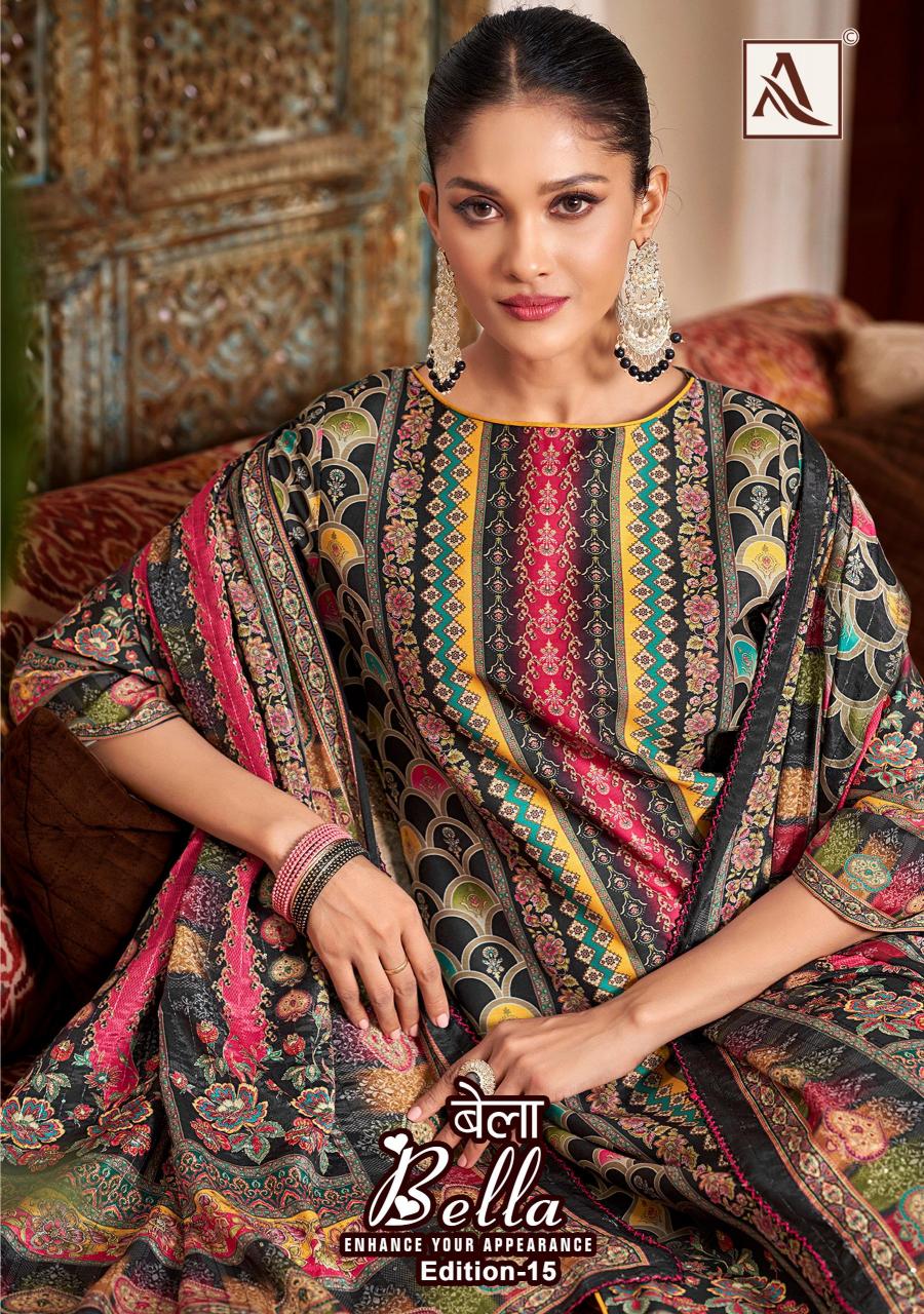 ALOK SUIT BELLA-15 WHOLESALE MARKET FOR DRESS MATERIAL