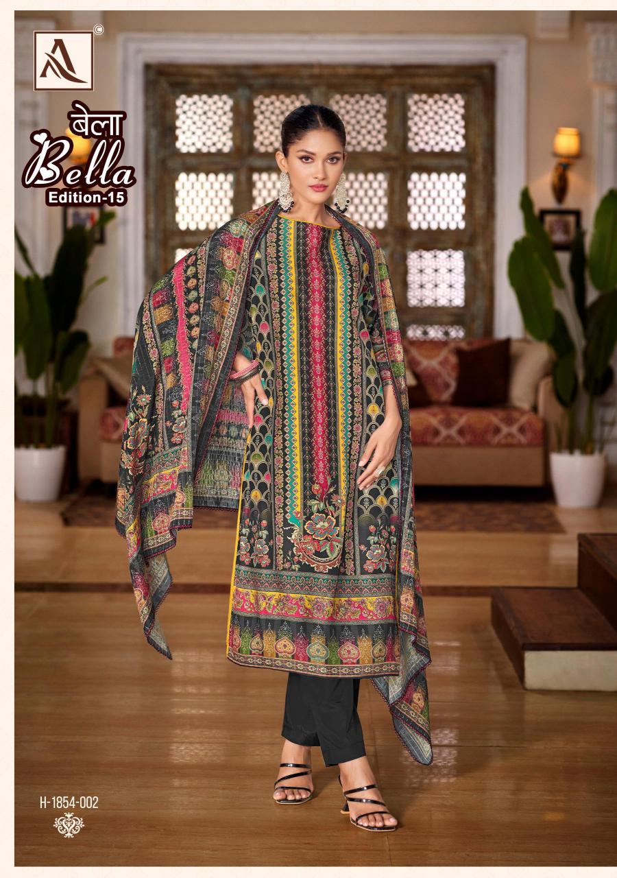 ALOK SUIT BELLA-15 WHOLESALE MARKET FOR DRESS MATERIAL