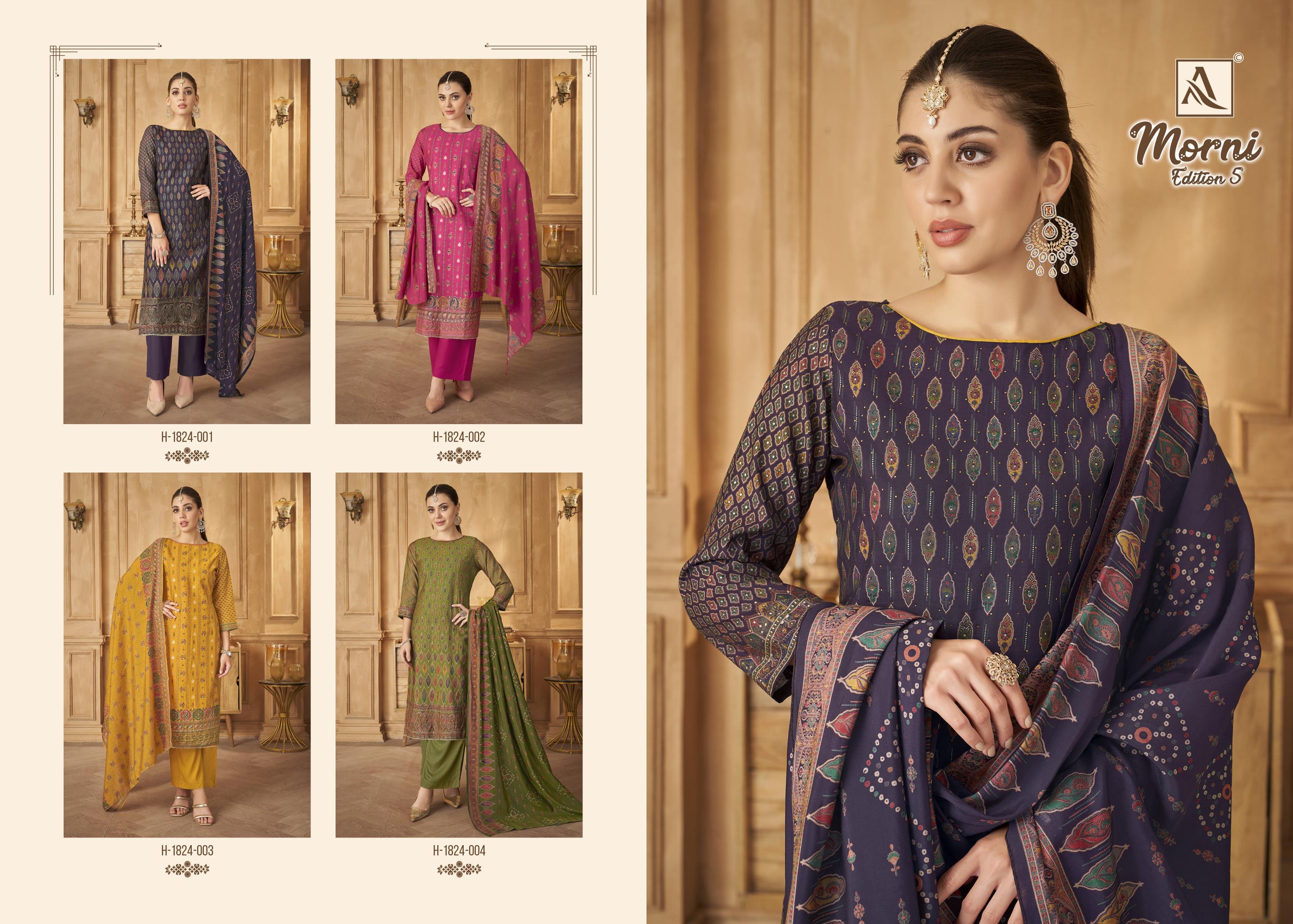 ALOK SUIT MORNI-5 DESIGNER UNSTITCHED SUIT WHOLESALE MARKET IN INDIA