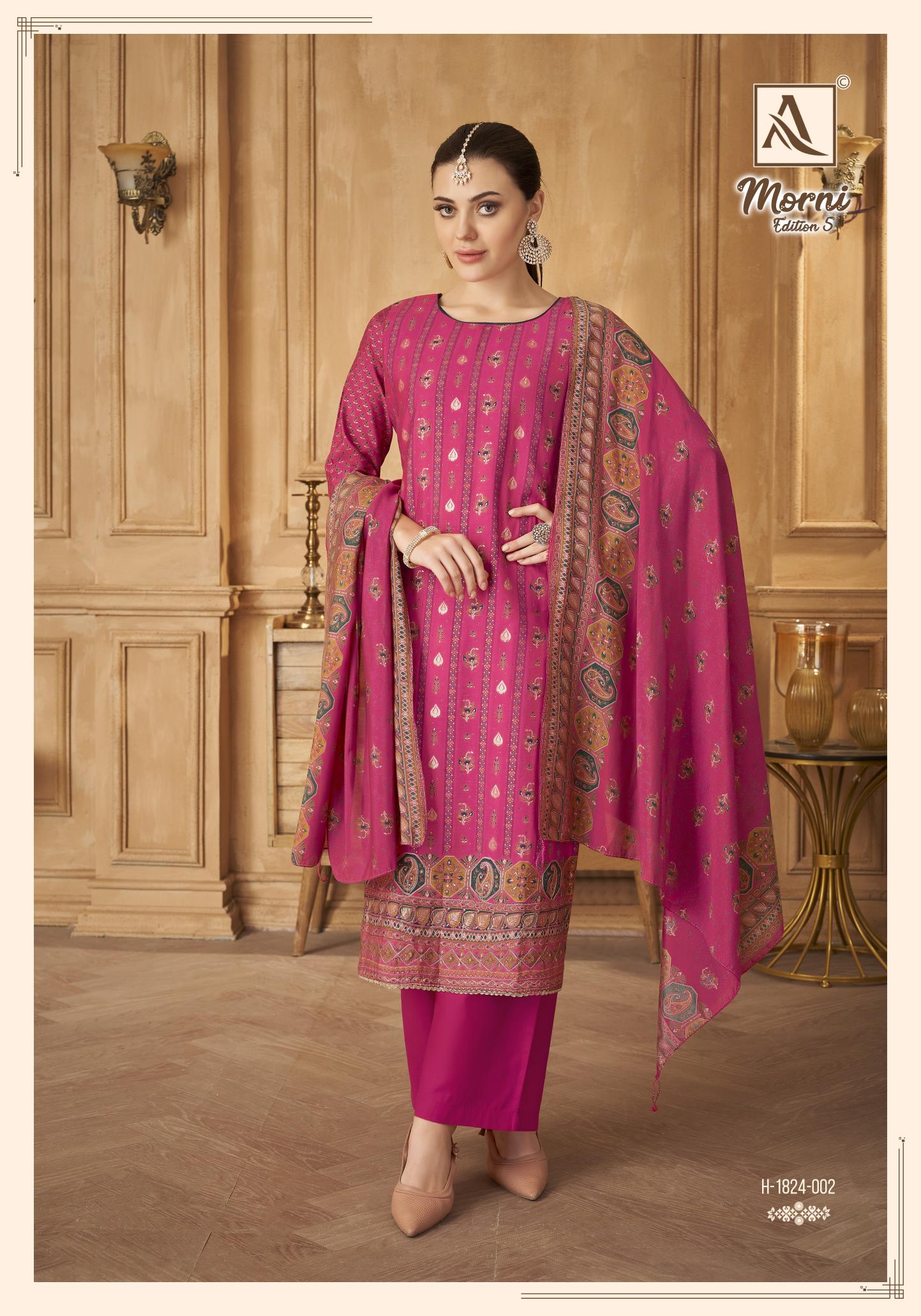 ALOK SUIT MORNI-5 DESIGNER UNSTITCHED SUIT WHOLESALE MARKET IN INDIA