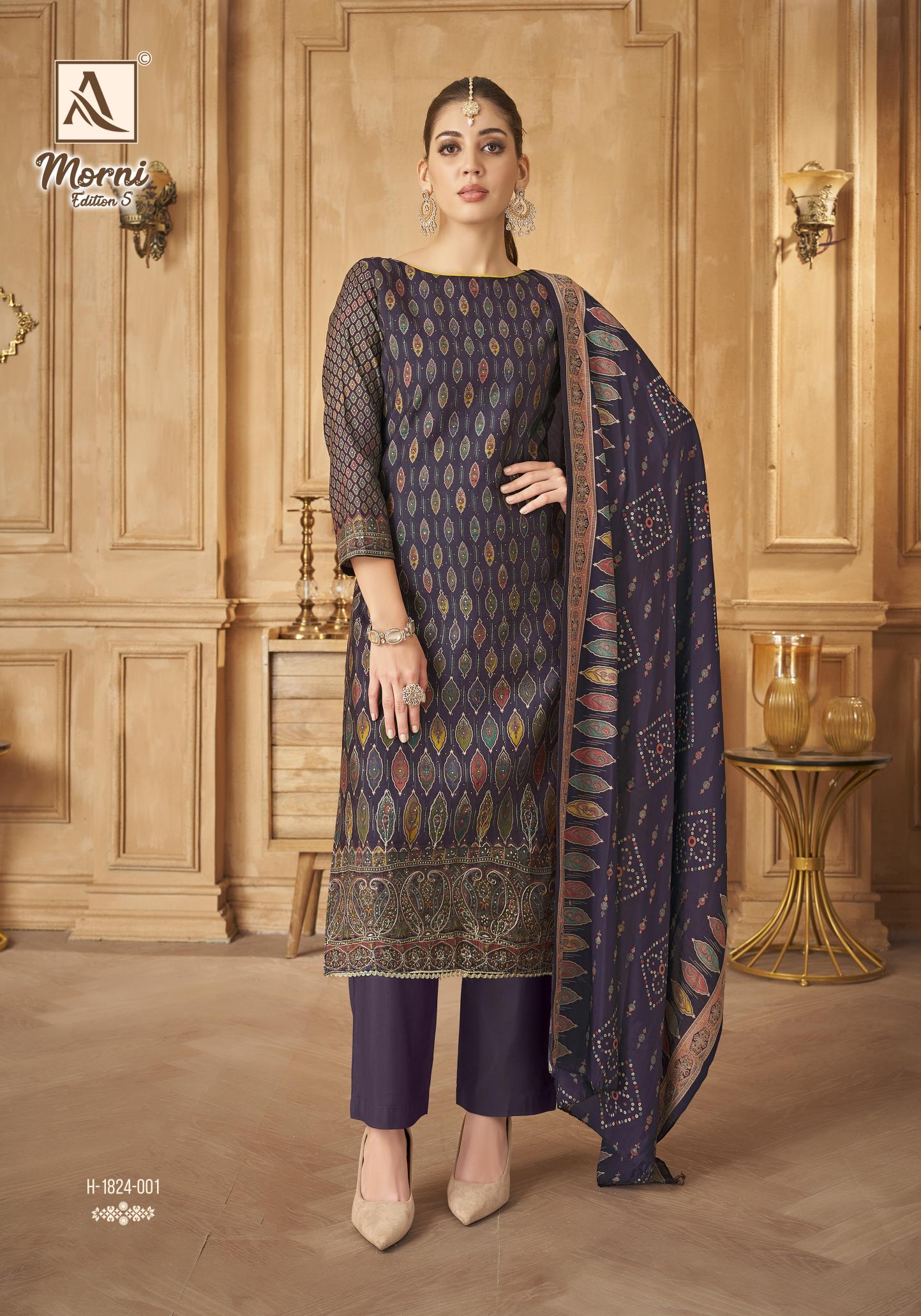 ALOK SUIT MORNI-5 DESIGNER UNSTITCHED SUIT WHOLESALE MARKET IN INDIA