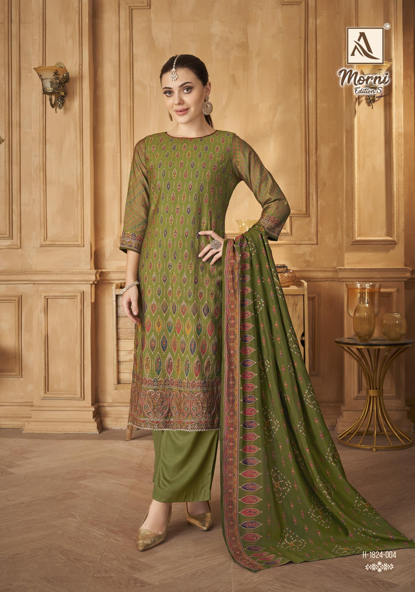 ALOK SUIT MORNI-5 DESIGNER UNSTITCHED SUIT WHOLESALE MARKET IN INDIA