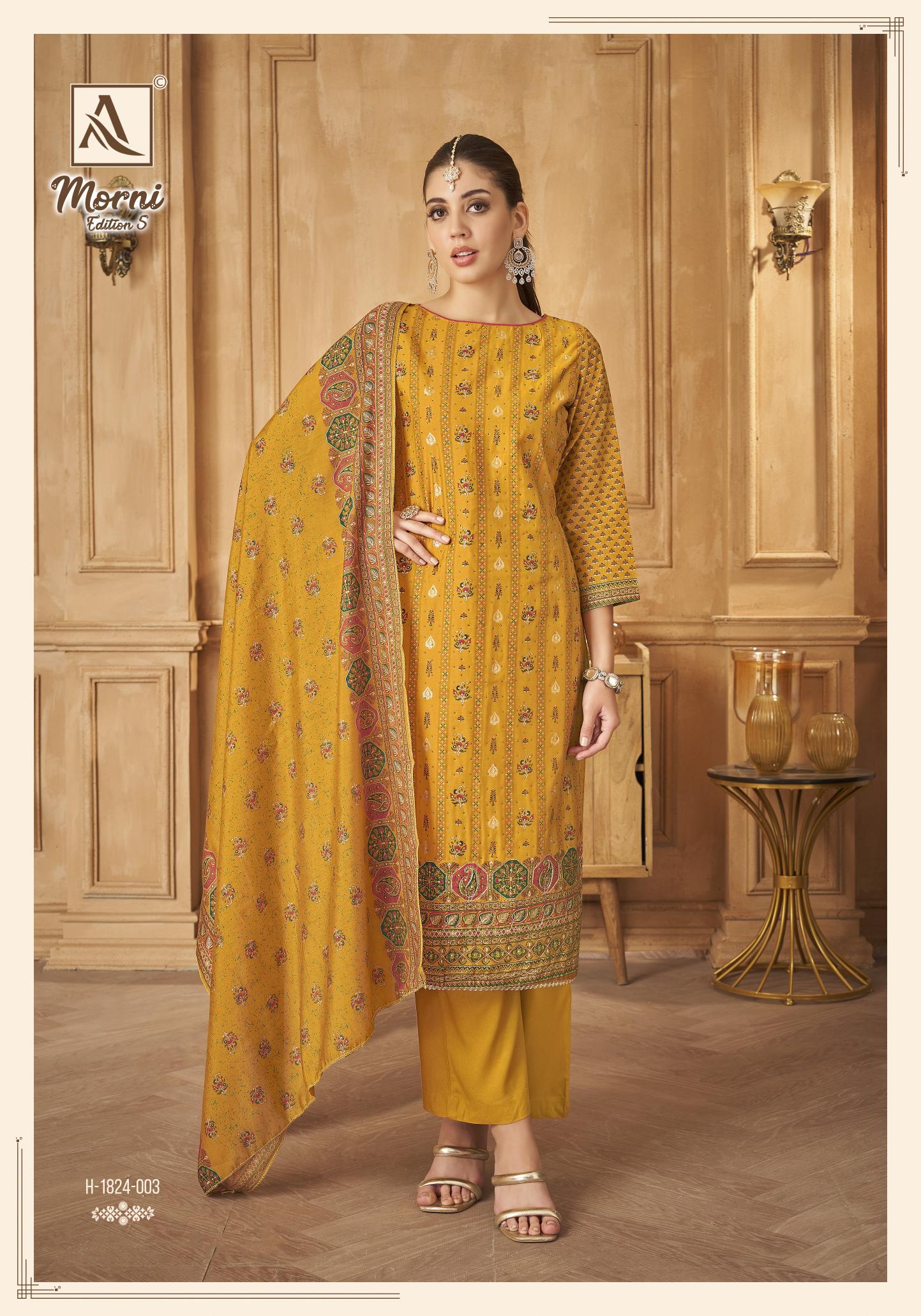 ALOK SUIT MORNI-5 DESIGNER UNSTITCHED SUIT WHOLESALE MARKET IN INDIA
