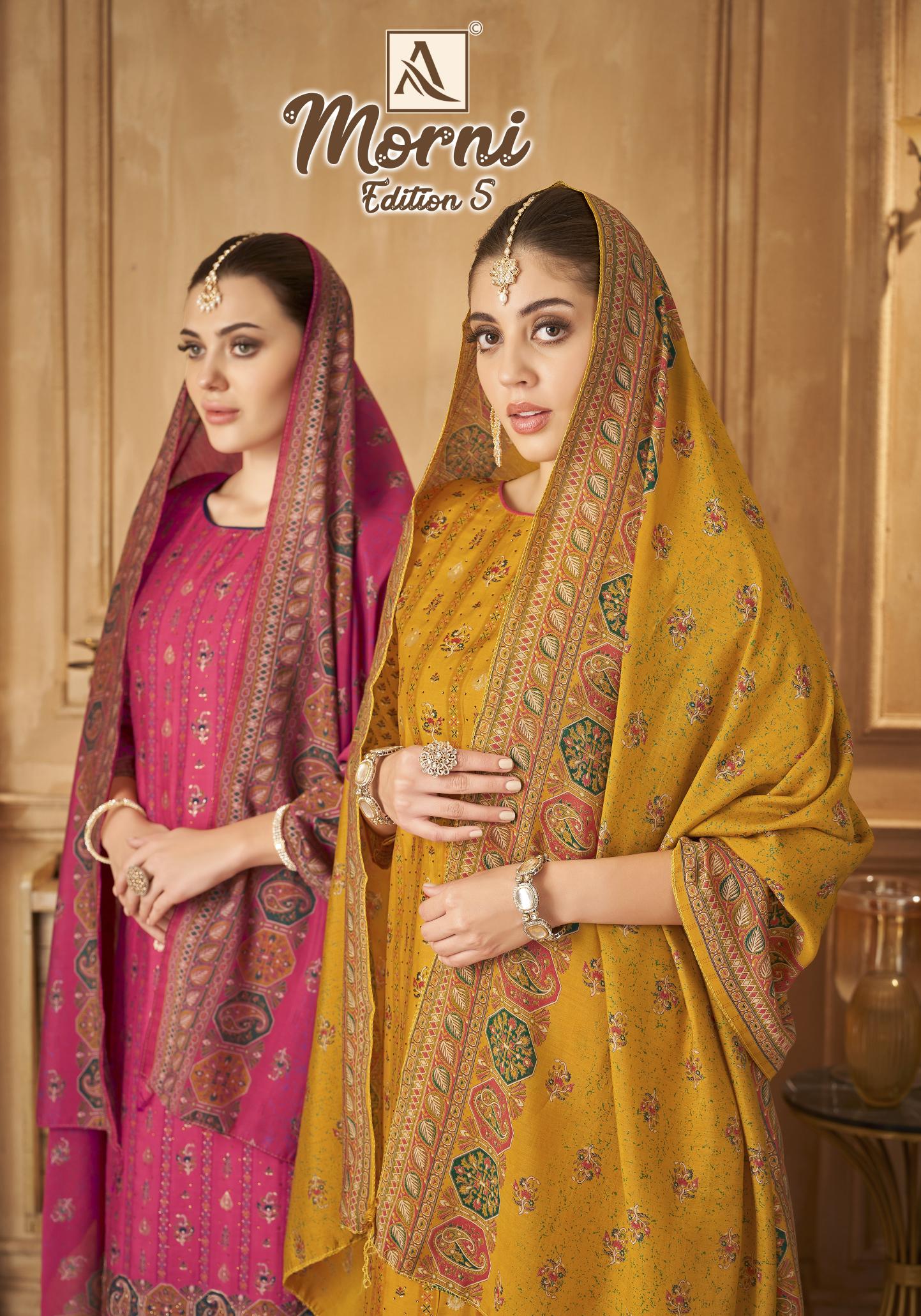 ALOK SUIT MORNI-5 DESIGNER UNSTITCHED SUIT WHOLESALE MARKET IN INDIA