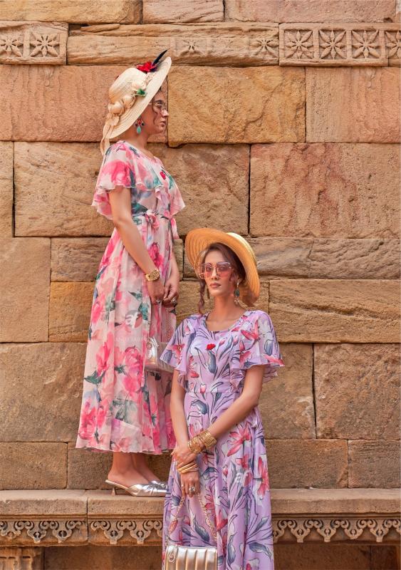 ANJU FAB CORAL CHARM VOL-5 FLORAL ONE PIECE WHOLESALE ONLINE