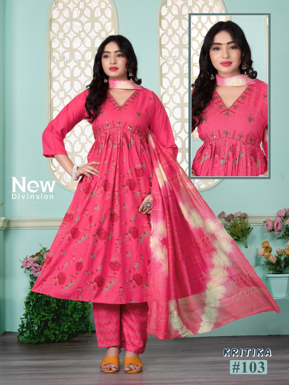 BEAUTY KRITIKA ALIYA CUT SURAT KURTI WHOLESALE MARKET ONLINE SHOPPING
