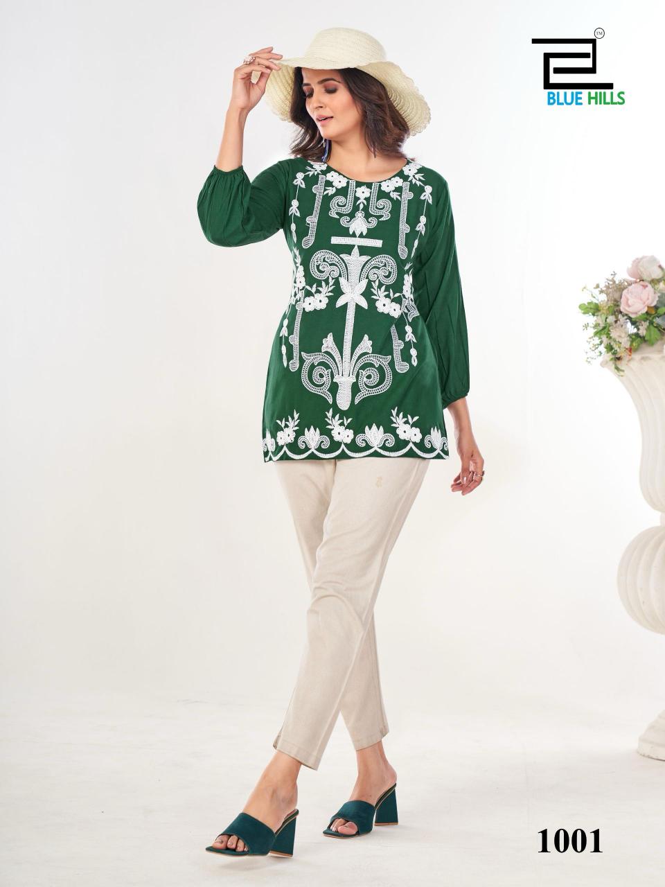 BLUE HILLS RABBIT SHORT TOP KURTIS WHOLESALE ONLINE SHOPPING CASH ON DELIVERY