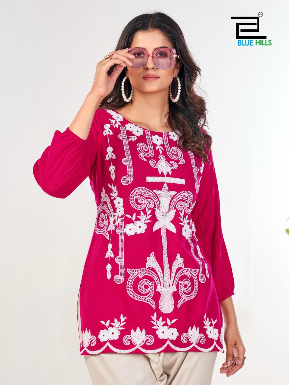 BLUE HILLS RABBIT SHORT TOP KURTIS WHOLESALE ONLINE SHOPPING CASH ON DELIVERY