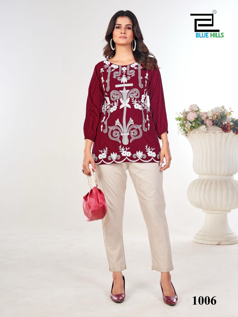 BLUE HILLS RABBIT SHORT TOP KURTIS WHOLESALE ONLINE SHOPPING CASH ON DELIVERY