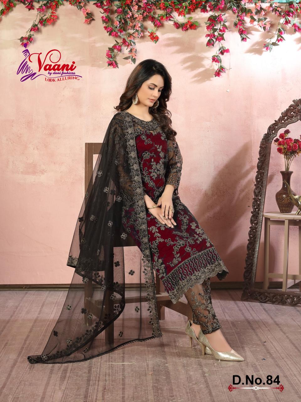 DANI VAANI VOL-8 NET WITH HEAVY CORDING LADIES DRESS MATERIAL WHOLESALERS IN MUMBAI