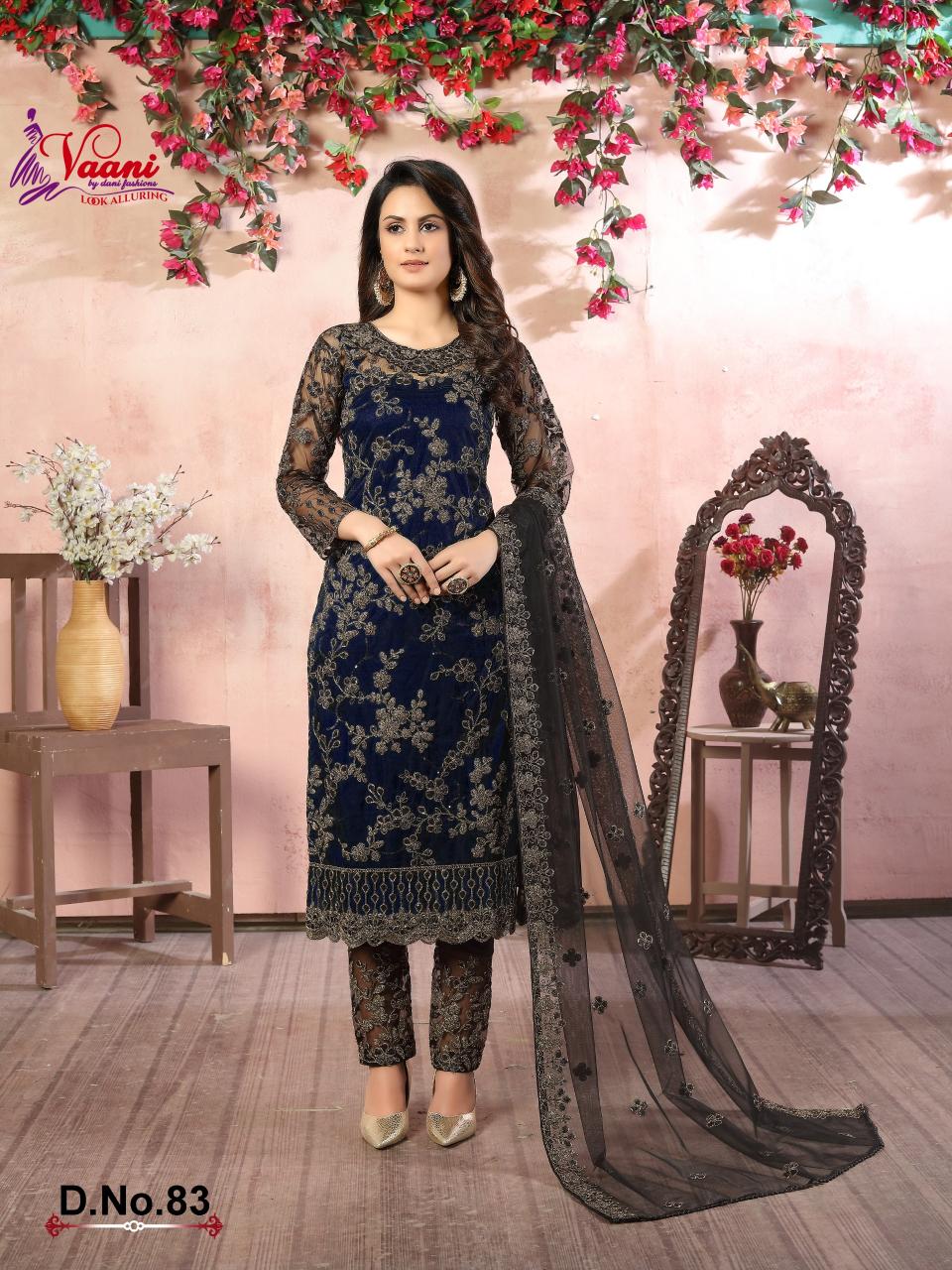 DANI VAANI VOL-8 NET WITH HEAVY CORDING LADIES DRESS MATERIAL WHOLESALERS IN MUMBAI
