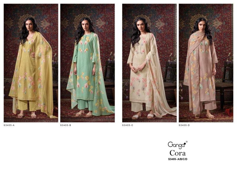 GANGA CORA 3405 COTTON SALWAR KAMEEZ WHOLESALE