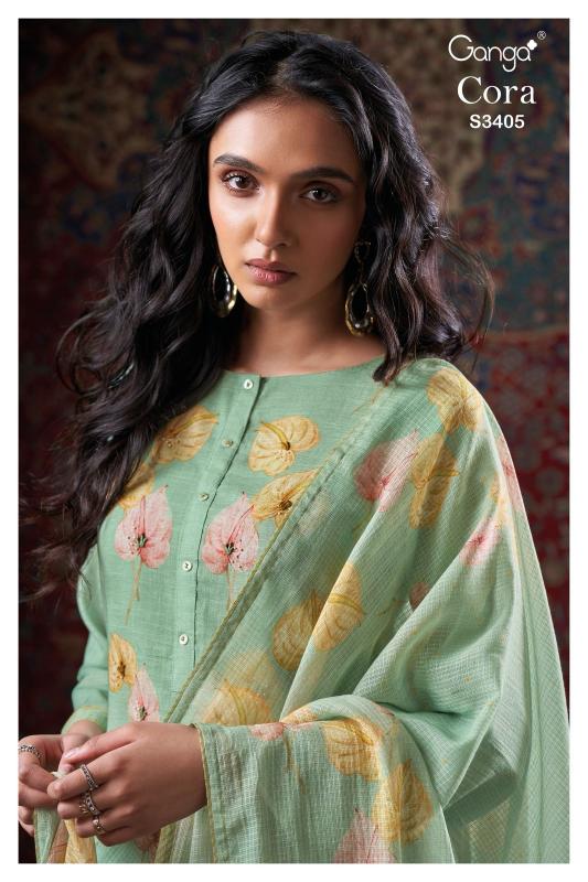 GANGA CORA 3405 COTTON SALWAR KAMEEZ WHOLESALE