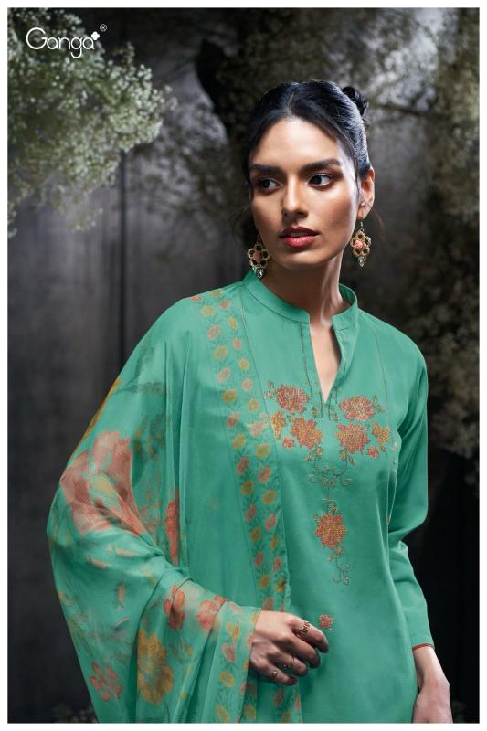 GANGA JAEDA 3414 COTTON SILK WHOLESALE LATEST SALWAR KAMEEZ DESIGNS CATALOGUE