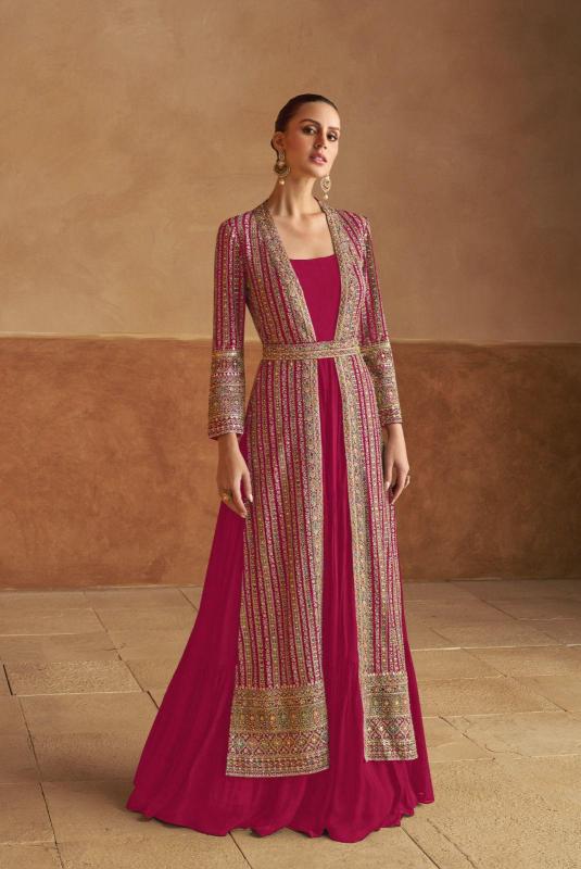 GULKARYA DESIGNER NABIYA 7524 COLORS WHOLESALE DEALERS OF GOWN IN MUMBAI