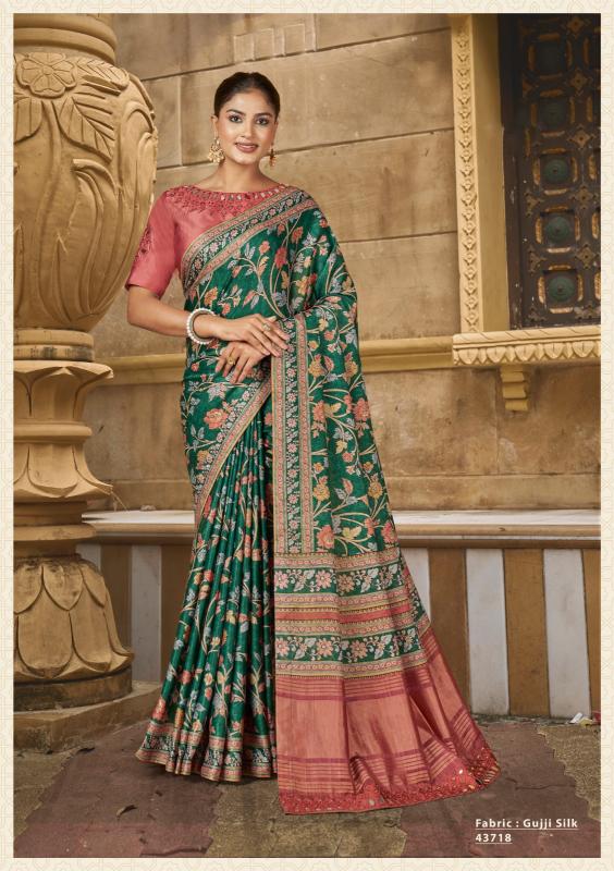MAHOTSAV NORITA 43700 GAJARI TRADITIONAL SAREE COLLECTION  WHOLESALER MARKET