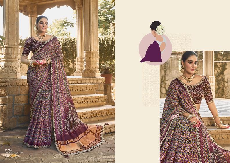 MAHOTSAV NORITA 43700 GAJARI TRADITIONAL SAREE COLLECTION  WHOLESALER MARKET