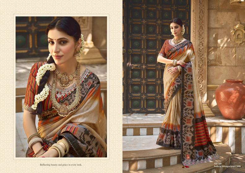 MAHOTSAV NORITA 43700 GAJARI TRADITIONAL SAREE COLLECTION  WHOLESALER MARKET