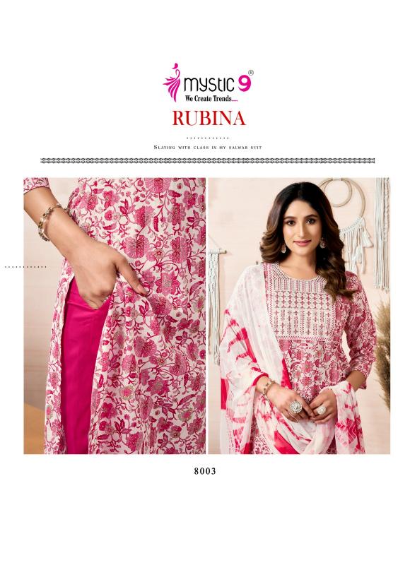 MYSTIC 9 RUBINA VOL 8 RAYON DULPATTA STRAIGHT CUT WHOLESALE CATALOGUE