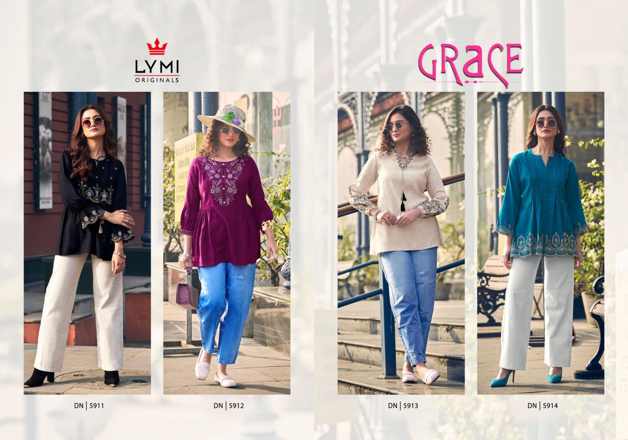 RANGOON GRACE SHORT TOP WHOLESALE KURTI BRANDS IN INDIA