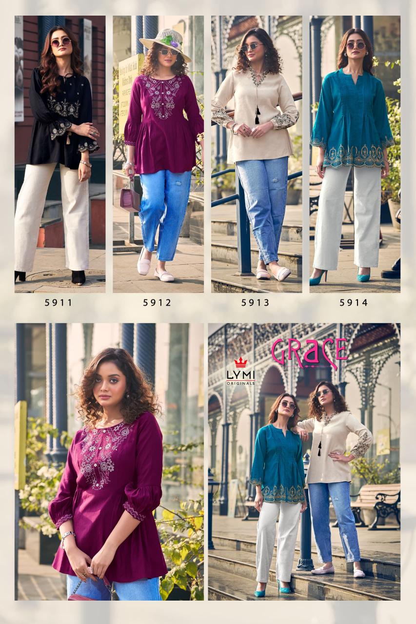 RANGOON GRACE SHORT TOP WHOLESALE KURTI BRANDS IN INDIA
