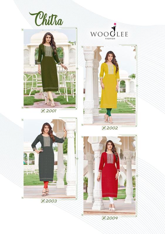 WOOGLEE CHITRA RAYON HANDWORK BEST KURTI BRANDS IN INDIA
