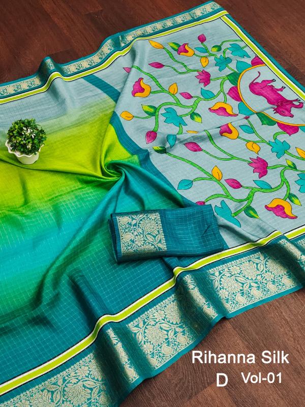 Beautiful venkatagiri silk sarees with zari border kalamkari pallu wholesale sarees in surat with low price