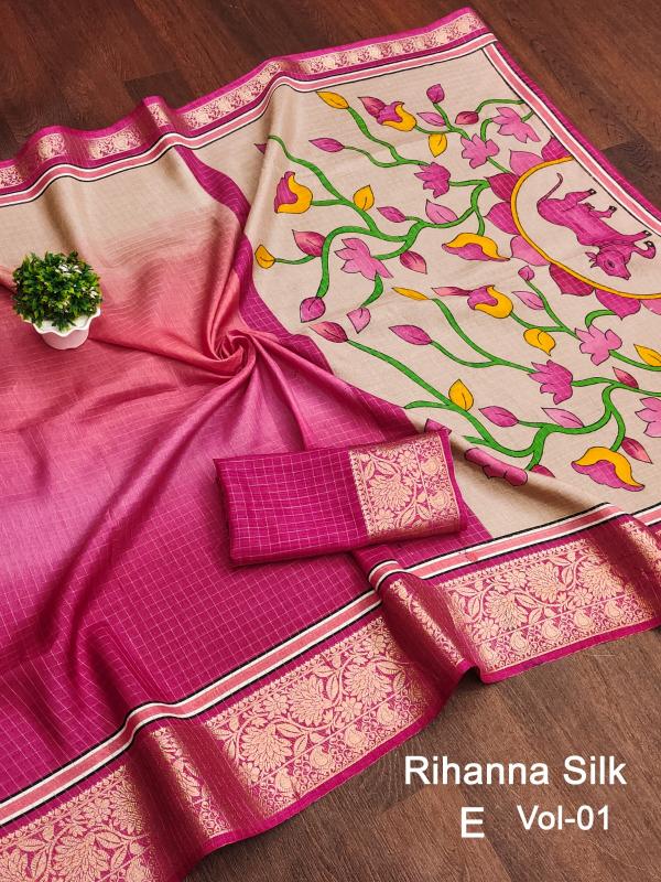 Beautiful venkatagiri silk sarees with zari border kalamkari pallu wholesale sarees in surat with low price