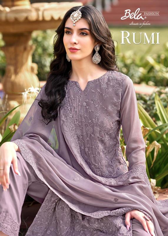 Bela fashion rumi orgenza designer surat dress material wholesale market online