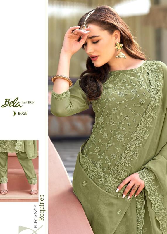 Bela fashion rumi orgenza designer surat dress material wholesale market online