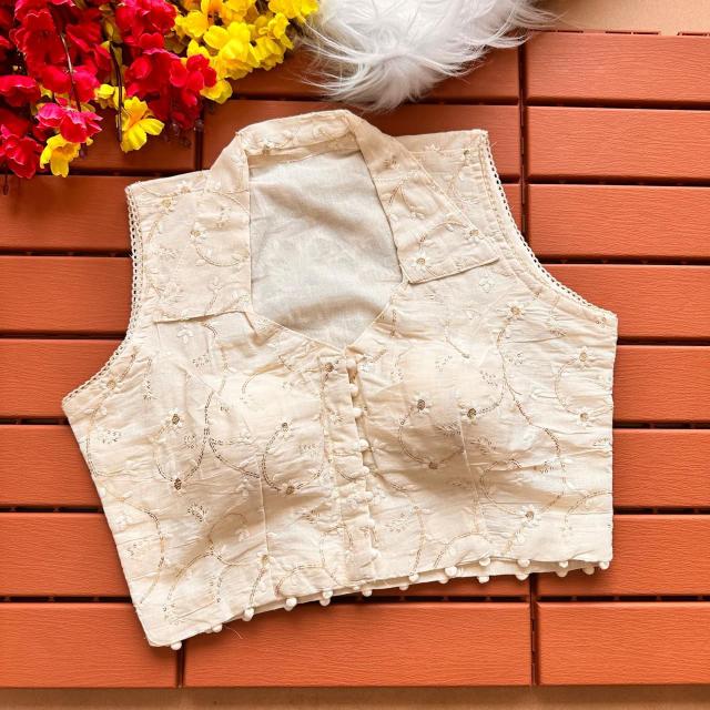 Blousewala khadi embroiddery seq work surat saree market