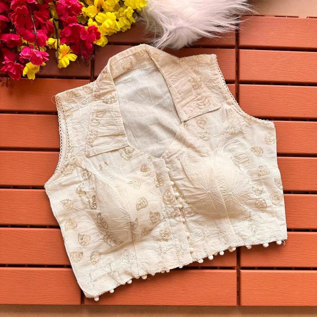 Blousewala khadi embroiddery seq work surat saree market
