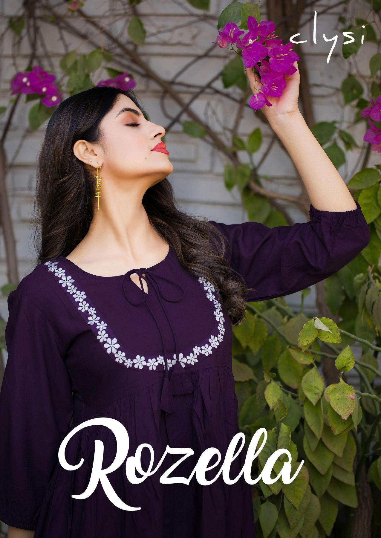 Clysi rozella rayon slub co ord set branded kurti manufacturer