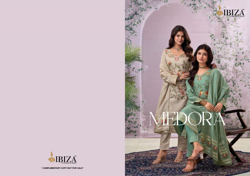 IBIZA MEDORA PURE MOGA SILK top bottom and dupatta wholesale market in mumbai for dress materials