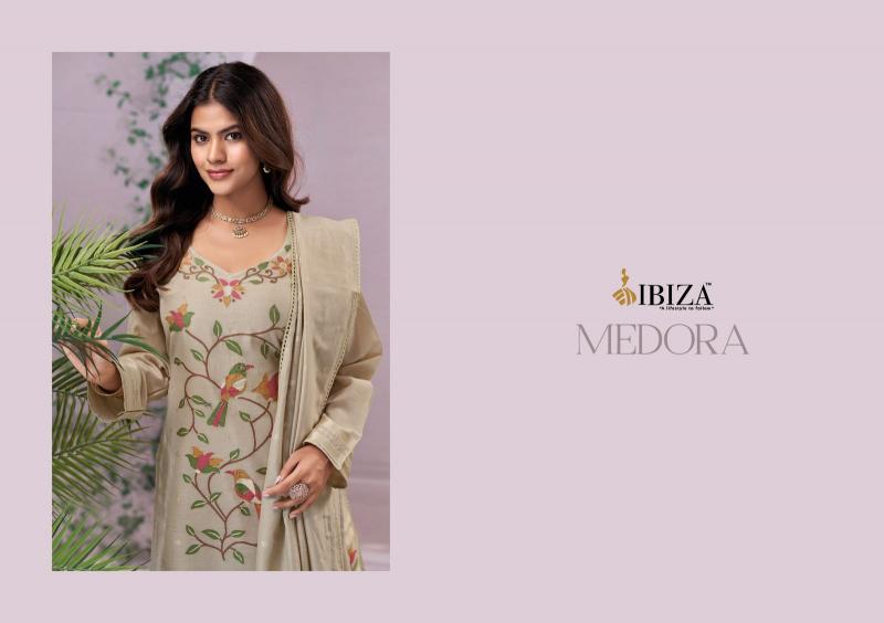 IBIZA MEDORA PURE MOGA SILK top bottom and dupatta wholesale market in mumbai for dress materials