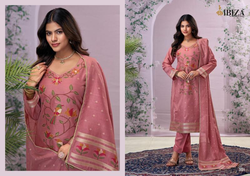 IBIZA MEDORA PURE MOGA SILK top bottom and dupatta wholesale market in mumbai for dress materials