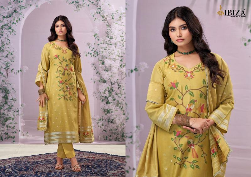 IBIZA MEDORA PURE MOGA SILK top bottom and dupatta wholesale market in mumbai for dress materials