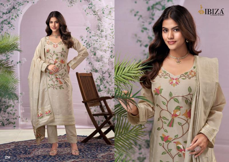 IBIZA MEDORA PURE MOGA SILK top bottom and dupatta wholesale market in mumbai for dress materials