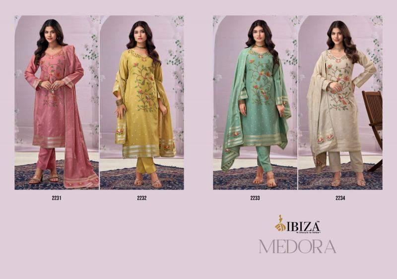 IBIZA MEDORA PURE MOGA SILK top bottom and dupatta wholesale market in mumbai for dress materials