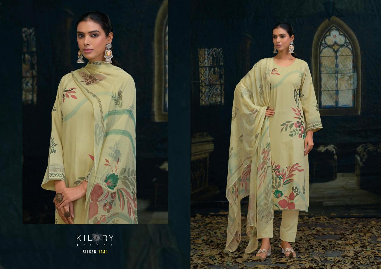 KILORY Silken LWAN COTTON dress material wholesale market online surat